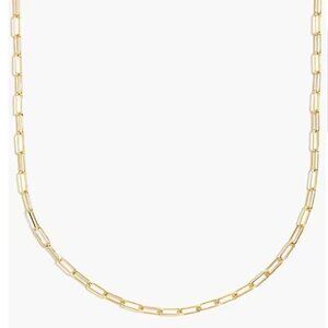 NWT: JCrew gold T-bar paper-clip link chain necklace